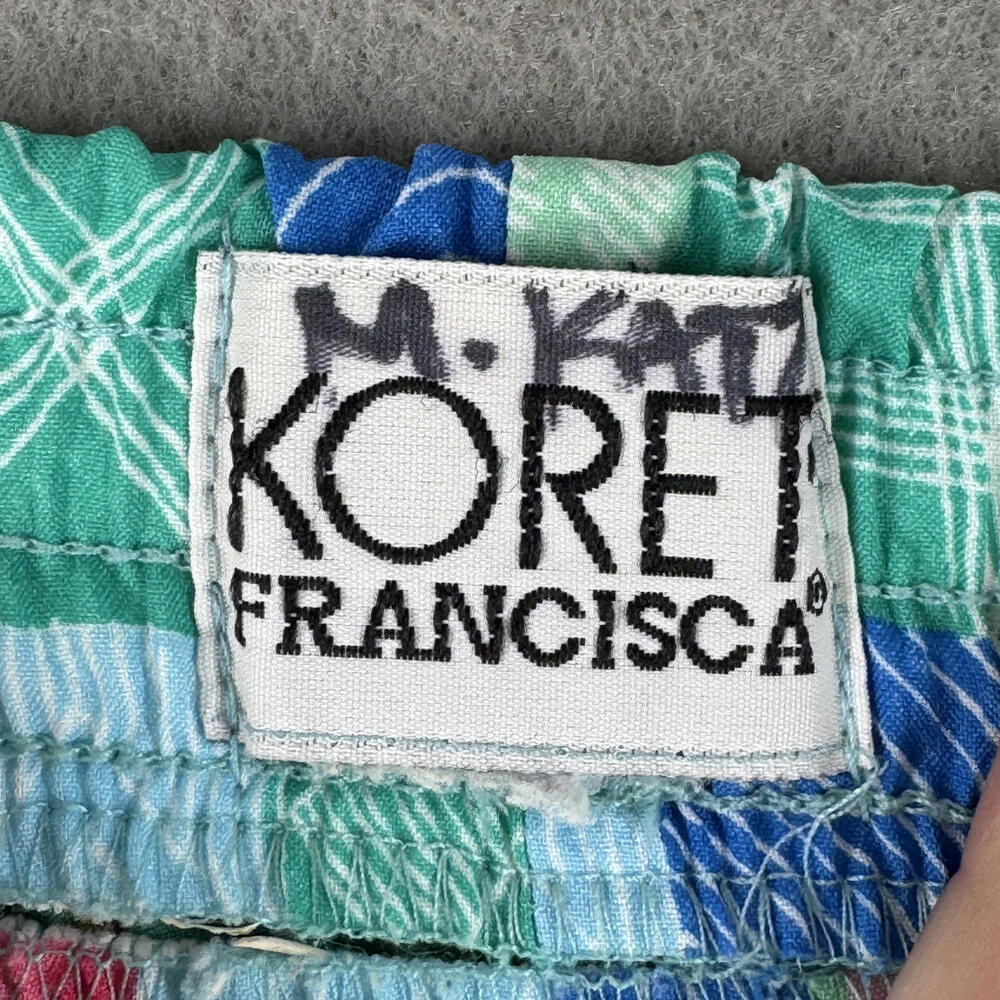 VTG Women Shorts High Waist Colorful‎ Floral Patchwork Print Koret San Francisco - Picture 3 of 7
